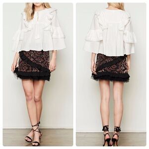 🅢🅐🅛🅔 Zhu Anthropologie Top Bronte Frill Top